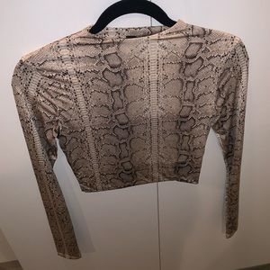 snake print top